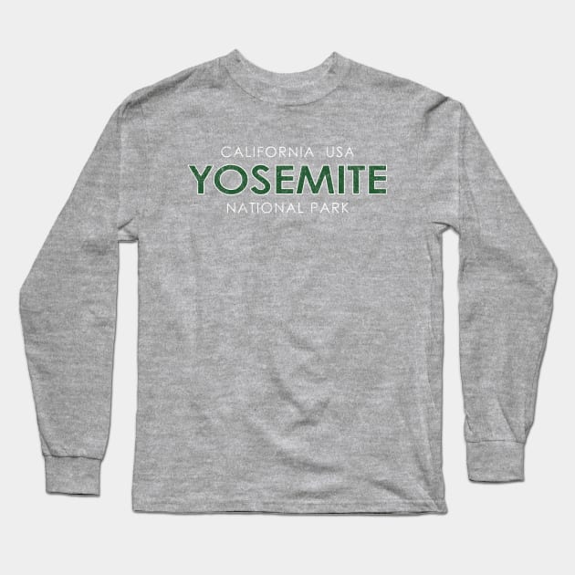 Yosemite National Park Vintage Long Sleeve T-Shirt by PaletteDesigns